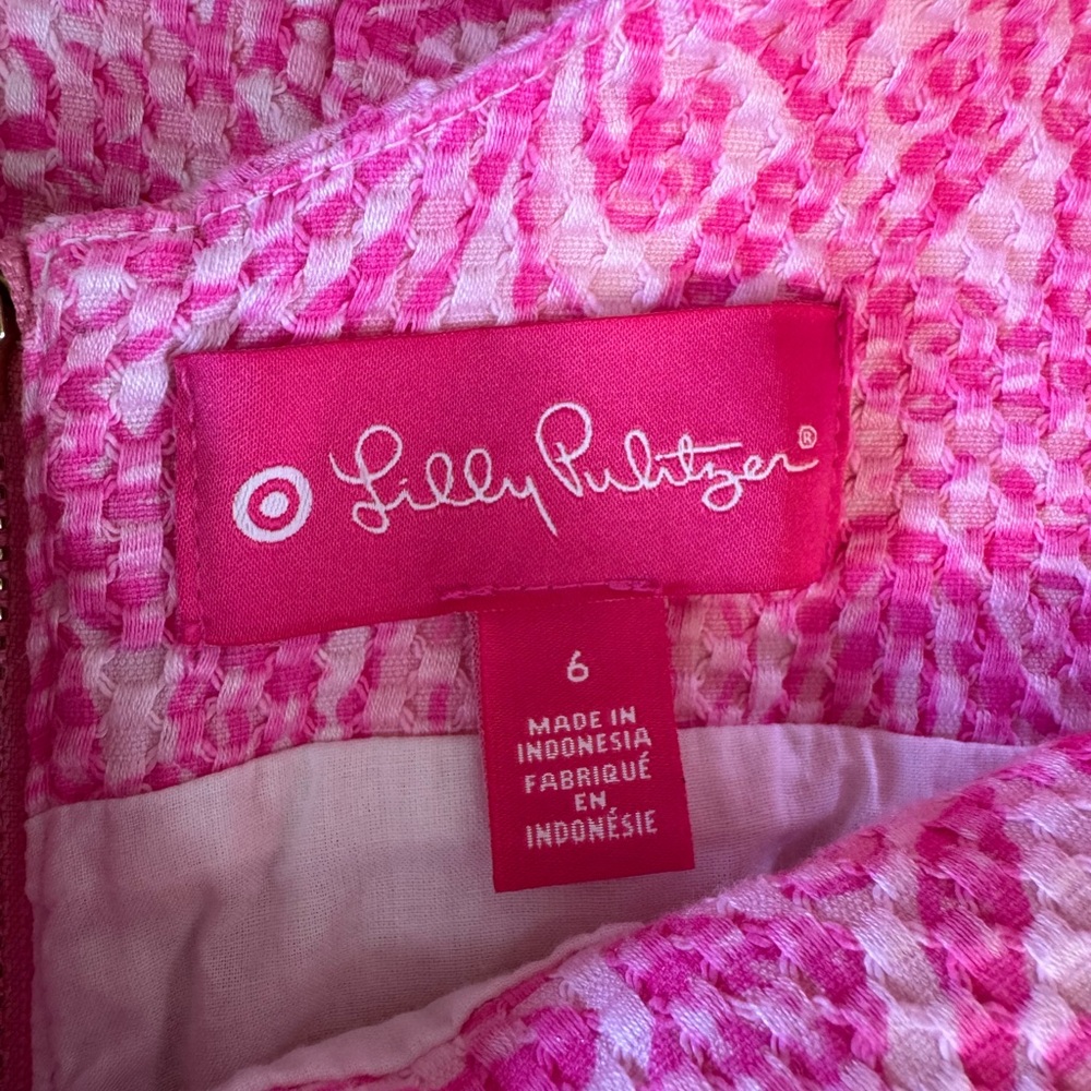 Lilly Pulitzer Target See Ya Later Pink Shift Dress Small 6 Spring Summer Preppy - Picture 4 of 6